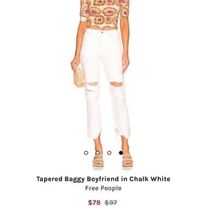 Free people Tapered baggy boyfriend jean NWT $98